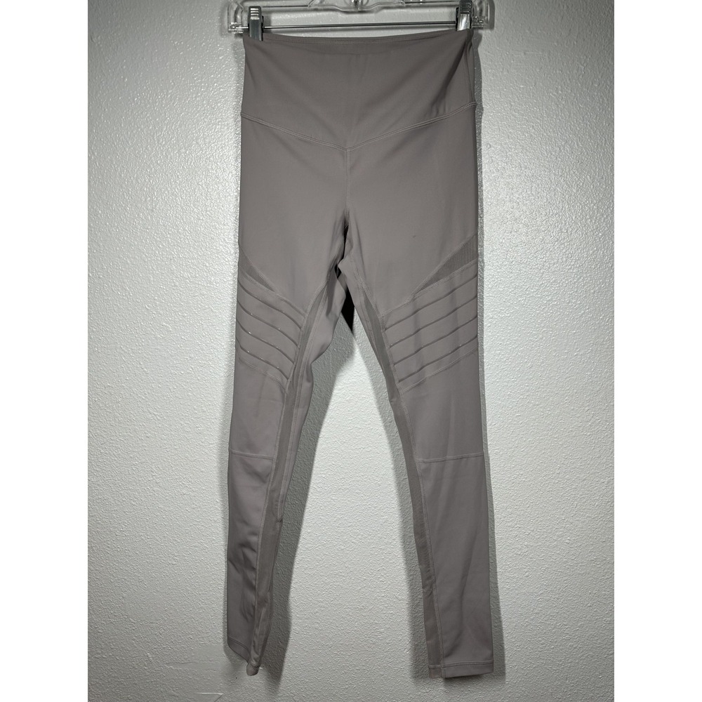 Zella Leggings Womens Small Gray Moto High Rise Stretch Athletic Yoga Pants